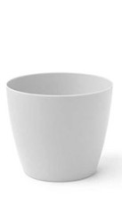 Горшок цветочный круглый белый D100мм 0.5л - фото